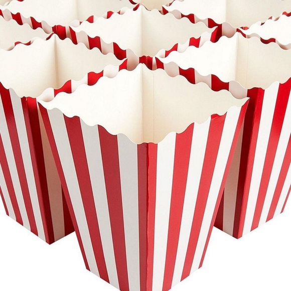 100 pack large Red and White Striped Popcorn Boxes - Picture 5 of 5